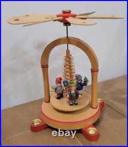 Vintage Germany Christmas Candle Windmill Carousel Erzgebirge Expertic Wood