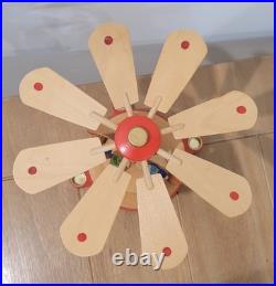 Vintage Germany Christmas Candle Windmill Carousel Erzgebirge Expertic Wood