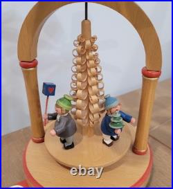 Vintage Germany Christmas Candle Windmill Carousel Erzgebirge Expertic Wood