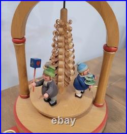 Vintage Germany Christmas Candle Windmill Carousel Erzgebirge Expertic Wood