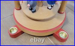 Vintage Germany Christmas Candle Windmill Carousel Erzgebirge Expertic Wood