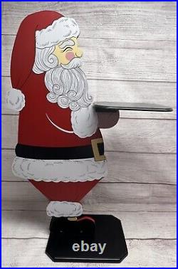 Vintage Gottschalks Holiday Server Large Wooden Santa Claus Figurine 33 Xmas