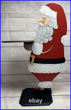 Vintage Gottschalks Holiday Server Large Wooden Santa Claus Figurine 33 Xmas