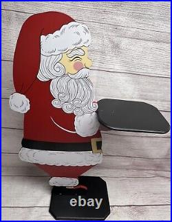 Vintage Gottschalks Holiday Server Large Wooden Santa Claus Figurine 33 Xmas