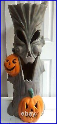 Vintage Haunted Tree with Pumpkins Lighted Halloween Blow Mold Yard Decor 35