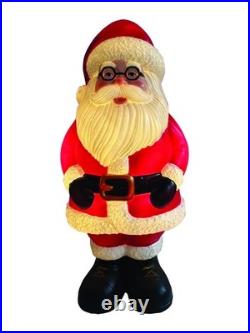 Vintage Holiday LED African American Santa 42 Lighted Christmas Blow Mold NEW