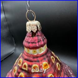 Vintage Hotel Del Coronado Glass Christmas Ornament 2002 Red Gold Holiday Vintage Hotel Del Coronado Glass Christmas Ornament 2002 Red Gold Holiday
