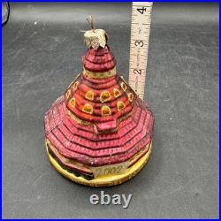 Vintage Hotel Del Coronado Glass Christmas Ornament 2002 Red Gold Holiday Vintage Hotel Del Coronado Glass Christmas Ornament 2002 Red Gold Holiday
