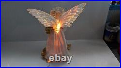 Vintage Huge BNCI HK Tree Fiber Optic Electric Powered Angel 36 Tall X-mas #21
