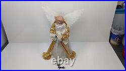 Vintage Huge BNCI HK Tree Fiber Optic Electric Powered Angel 36 Tall X-mas #21