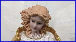 Vintage Huge BNCI HK Tree Fiber Optic Electric Powered Angel 36 Tall X-mas #21