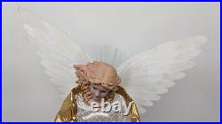 Vintage Huge BNCI HK Tree Fiber Optic Electric Powered Angel 36 Tall X-mas #21