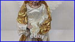 Vintage Huge BNCI HK Tree Fiber Optic Electric Powered Angel 36 Tall X-mas #21