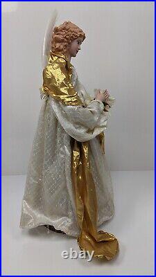Vintage Huge BNCI HK Tree Fiber Optic Electric Powered Angel 36 Tall X-mas #21