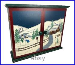 Vintage L. L. Bean Wooden Advent Calendar Double Doors Pull Out Drawers READ/LOOK