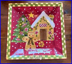 Vintage Laurie Gates Holiday Treats Gingerbread Dish Set Large Lot of Dishes