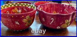 Vintage Laurie Gates Holiday Treats Gingerbread Dish Set Large Lot of Dishes