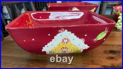 Vintage Laurie Gates Holiday Treats Gingerbread Dish Set Large Lot of Dishes