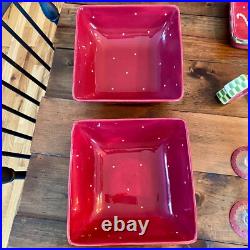 Vintage Laurie Gates Holiday Treats Gingerbread Dish Set Large Lot of Dishes