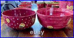 Vintage Laurie Gates Holiday Treats Gingerbread Dish Set Large Lot of Dishes