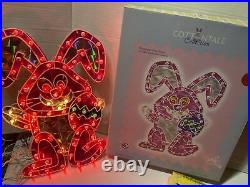 Vintage Lot of 9 Lighted Easter Window Silhouette Decorations Bunny's, Eggs, ++