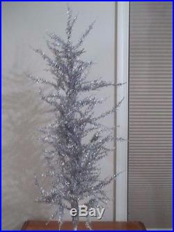Vintage Mark Roberts 3′ Silver Tinsel Decorative Christmas Tree 38 Tabletop