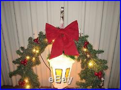 Vintage Mid Century Industrial/Commercial Christmas Wreath with Lantern