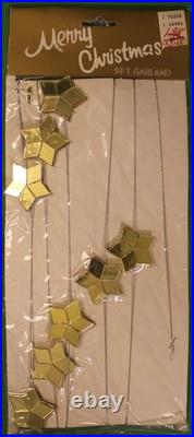 Vintage Mirror Mosaic Garland BRAND NEW NEVER OPENED Total of 9