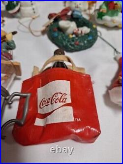 Vintage Mixed Lot of 18 Christmas Ornaments Hallmark, Coca-Cola, Lustre Fame