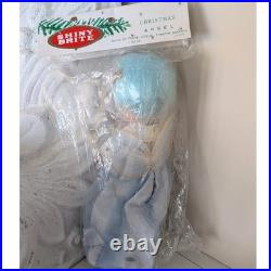 Vintage NOS Shiny Brite Blue Haired Christmas Angel Pixie Fairy Bendable Japan Vintage NOS Shiny Brite Blue Haired Christmas Angel Pixie Fairy Bendable Japan