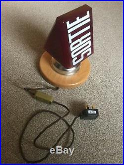 Vintage Original 1940s Canadian Theatre Exit Light with Red Glass