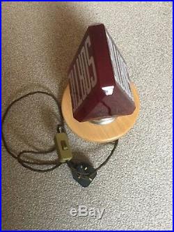 Vintage Original 1940s Canadian Theatre Exit Light with Red Glass