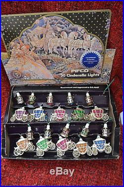 Vintage Pifco Cinderella coach and lanterns Christmas tree Lights 1978 orig box