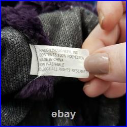 Vintage Rauch Industries Plush Velvet Christmas Stocking Purple Blue Green 3 PC