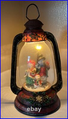 Vintage Resin Snow Family Christmas? Lighted Lantern 10 X 7 NEW-RARE