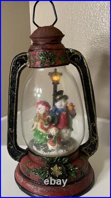 Vintage Resin Snow Family Christmas? Lighted Lantern 10 X 7 NEW-RARE
