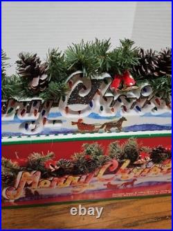 Vintage Retro 70s Electric Light Up Merry Christmas Holiday Sign MIB