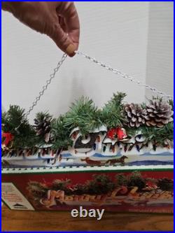 Vintage Retro 70s Electric Light Up Merry Christmas Holiday Sign MIB