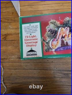 Vintage Retro 70s Electric Light Up Merry Christmas Holiday Sign MIB