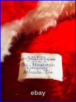Vintage Rushton 36 Santa Claus Rubber Face Tall 1957-60 Great Condition 3 Feet