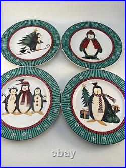 Vintage Sakura Debbie Mumm Penguins 20 pc Stoneware Set Service for 4