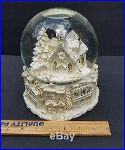 Vintage Sankyo White Christmas Globe with Blower