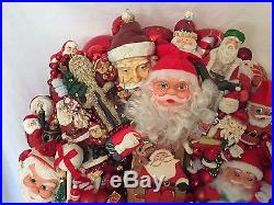 Vintage Santa Claus St Nick Nicholas Christmas ornament wreath 18 Inch 20217