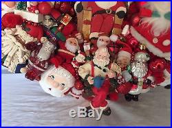 Vintage Santa Claus St Nick Nicholas Christmas ornament wreath 18 Inch 20217