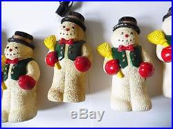 Vintage Snowman Pathway String Lights Set of 5 Christmas Outdoor Decorations