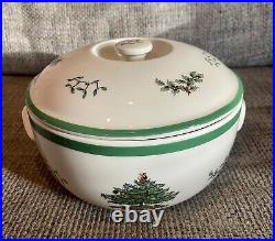 Vintage Spode Christmas Tree Punch Bowl with Ladle + Casserole Oven To Table