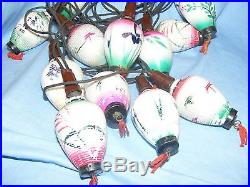 Vintage String Milk Glass Christmas Tree Light Bulbs Lamps Some Working Lanterns