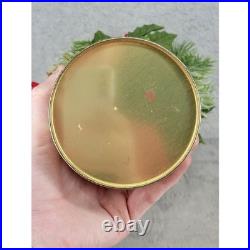 Vintage Style Christmas Floral Arrangement in Victorian Tin Teddy Bear Frosted