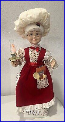 Vintage TELCO MOTIONETTES OF CHRISTMAS Mrs. Claus 1993 Animated Figure 24 EUC