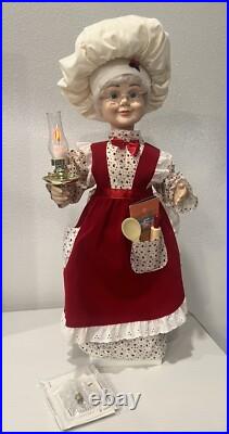 Vintage TELCO MOTIONETTES OF CHRISTMAS Mrs. Claus 1993 Animated Figure 24 EUC
